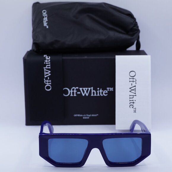 Off-White OERI13F VANCOUVER 4545 Geometric Sunglasses – Blue - Picture 3 of 11